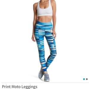 C & C California print moto leggings